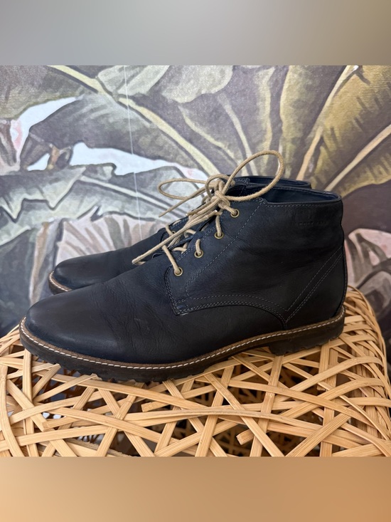 Cole Haan Nathan Chukka leather Boots navy Blue Nubuck Lace Up size 12 Dress